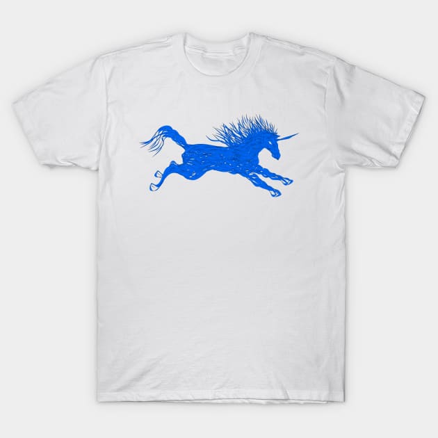 Blue unicorn 02 T-Shirt by Condor